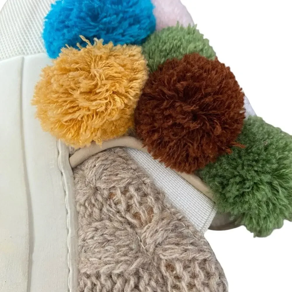 Joshua Sanders Pom Pom Slip On Sneakers Tan size 36 size 6 US